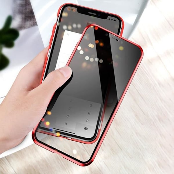 Etui beskyttelse - TD® - iPhone 12 Pro - Tempereret glas - Stødabsorberende - Magnetisk sikkerhed Röd