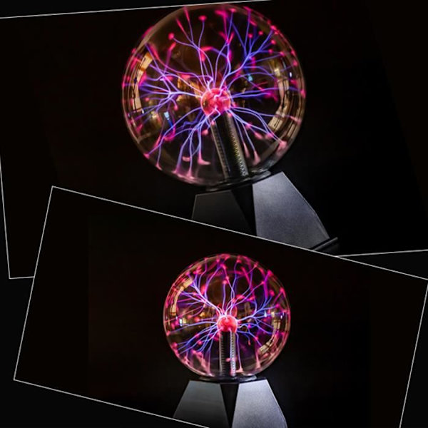 TD® Plasma Ball Light Lamp, för heminredning i sovrummet (12x21cm)