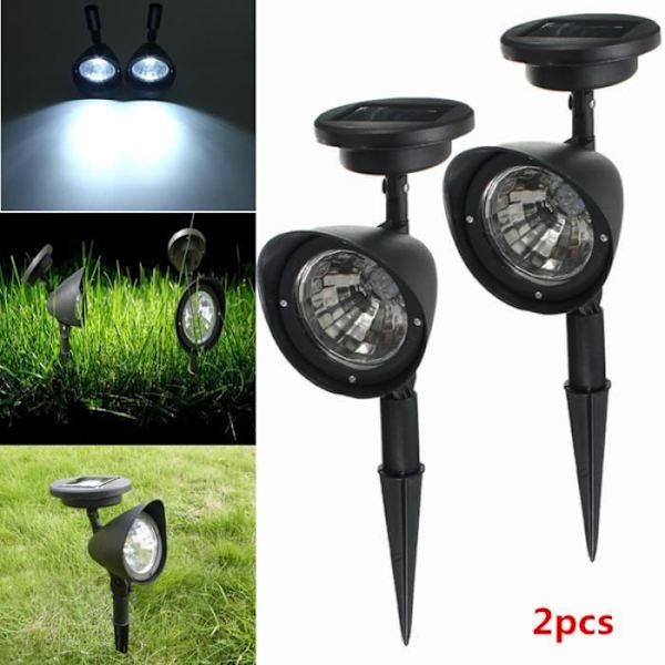 Solcellelampe til jorden - NEUFU - TD® 60mah - Hvid - LED - Solenergi - Have Vit