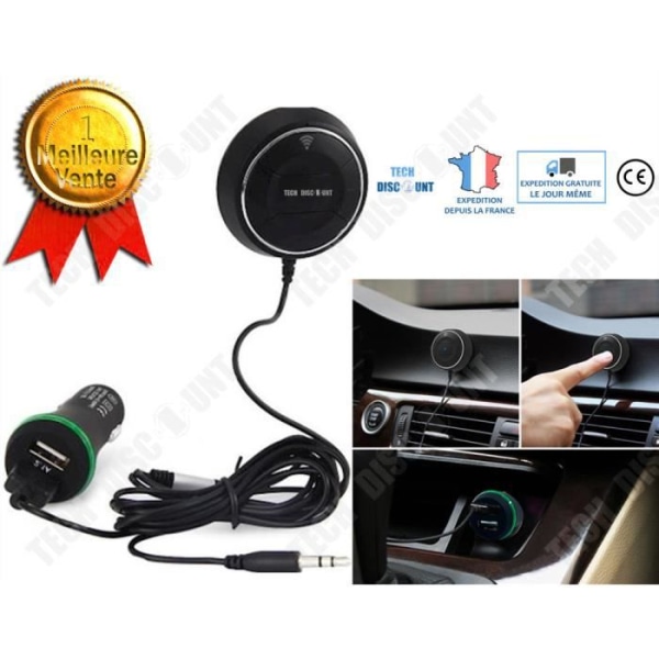 TD® Bil Bluetooth-mottagare USB-uttag Audio Handsfree Stereoladdare Telefoner Körmusik Sändarljus