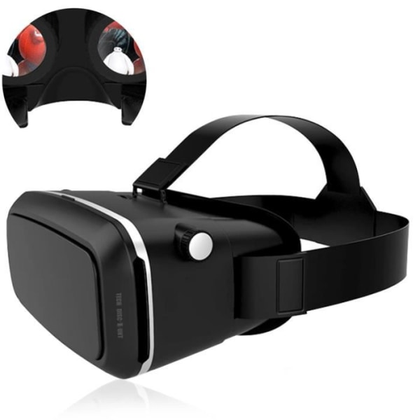 TD® Headset VR-glasögon, 360° panoramaläge för 3,5-6" mobiltelefoner