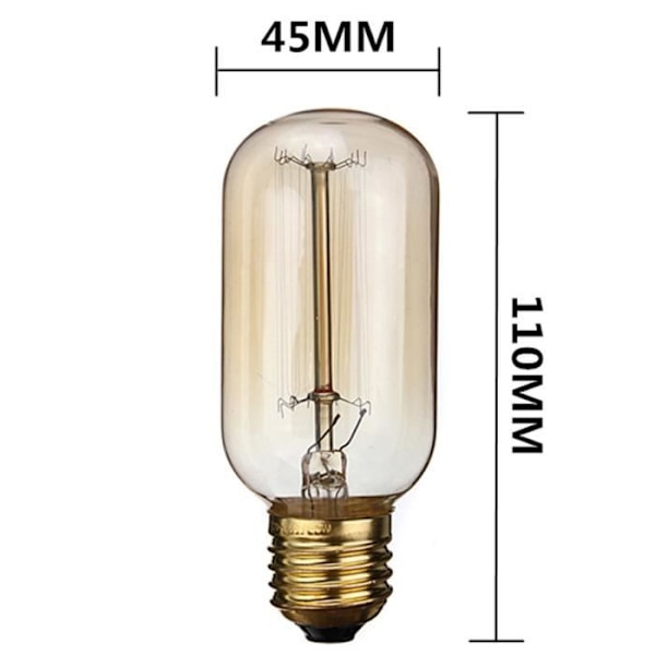 CON® TEMPSA E27 60W Glødepære 220V Retro karbontråd pære