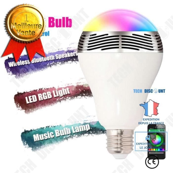 TD® Smart ampoule WiFi Bluetooth 4.0 LED RGB Audio E27 Smart lampe til hjemmet hotel