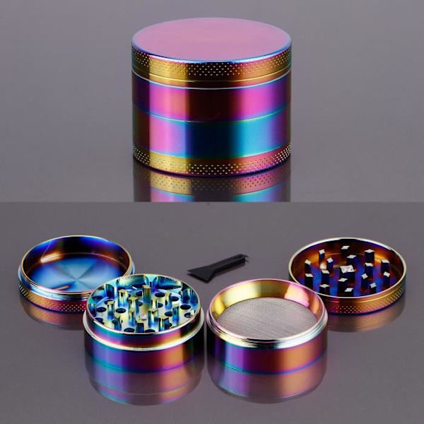 Örtkryddkvarn - Magic Chic - 55 mm - Flerfärgad - Plast och aluminium - 4 lager Flerfärgad
