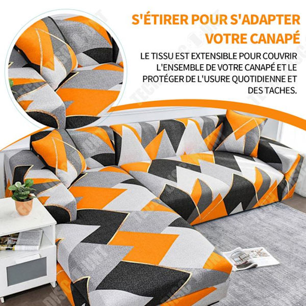 TD Sofa cover polyester fiber cover sofa 3 seats + 2 seats sofa cover corner sofa stretchable L shape