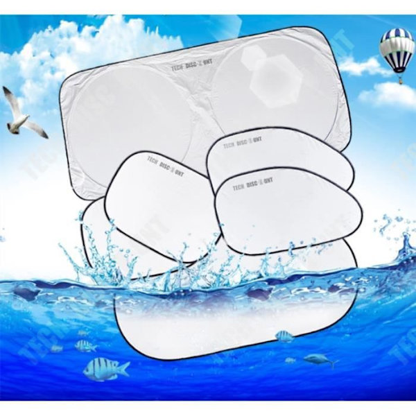 TEC™ Solskærm bil baby forrude barn anti-blænding bagrude blokere UV-stråler sol 6 dyser