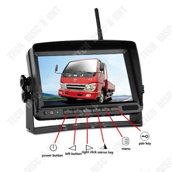 TD® 720P trådlös WIFI backup kamera 7 tum lastbil digital signal display HD nattseende vattentät