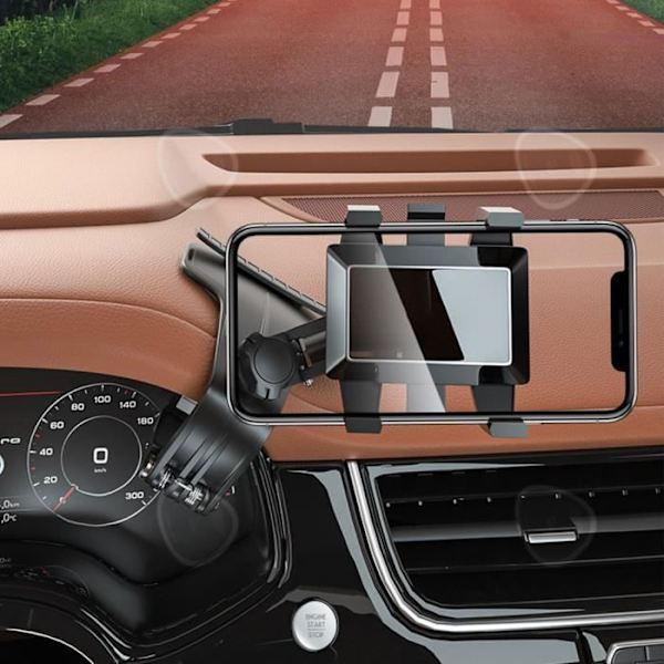 C® Autopuhelintuki, monikäyttöinen, 360° kääntyvä, soveltuu pöydälle ja peileihin, vapaat kädet