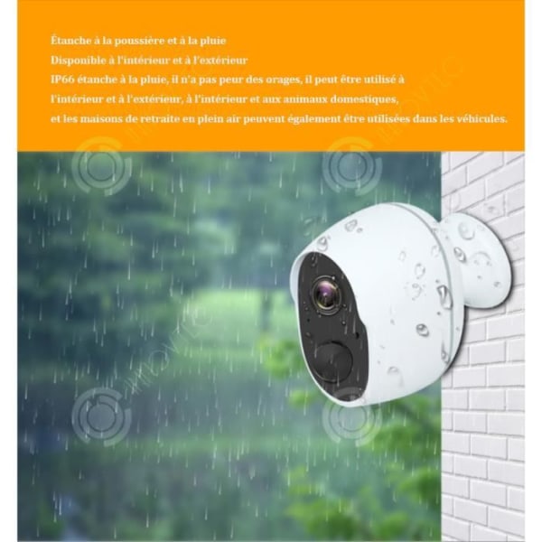INN Plug-in batterikamera, trådlös hemövervakningskamera Mobiltelefon batteriövervakningskamera