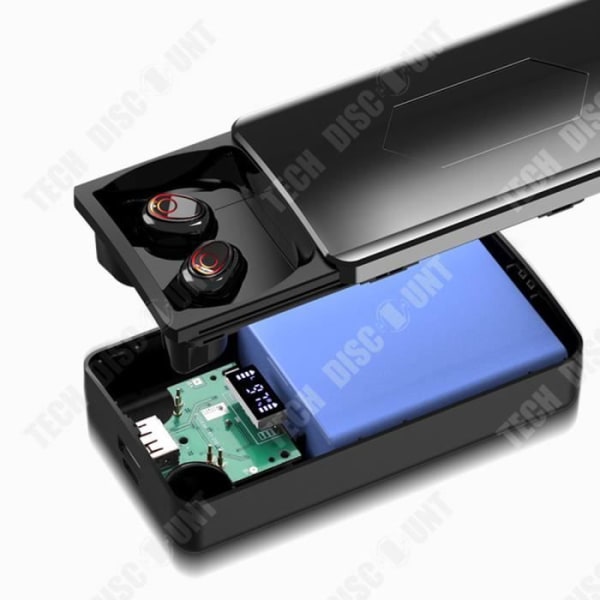 TD® Bluetooth in-ear hörlurar Bluetooth 5.0 Digital LED-display Svettresistent Mobilströmförsörjning