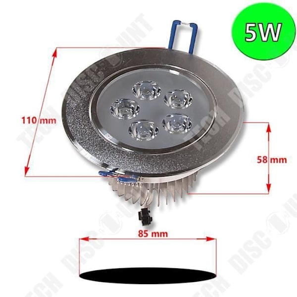 TD® LEDVero Upotettavat valot LED 5W Pyöreä Lämmin Valkoinen Energiansäästö Alhainen lämpötilan tuotanto Himmennettävä 12 Kappaletta
