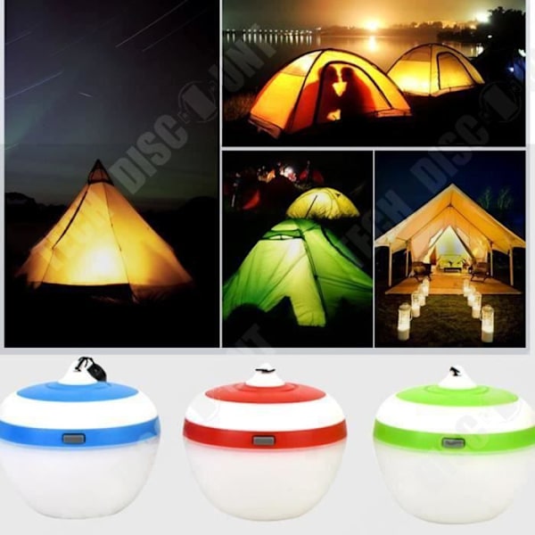 TD® Utomhus nödljus LED Camping Lampa Tält Lykta Fiske Hängande ljusblått ljus