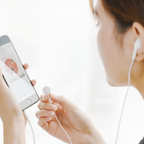Kuulokkeet - TD® - Handsfree - Langallinen - Jack 3,5 mm - Valkoinen Vit