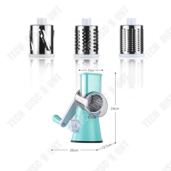 Grøntsagssnit slicer - TD® - Håndsving - Rustfrit stål 430 - Hurtig hastighed - Adsorptionssystem