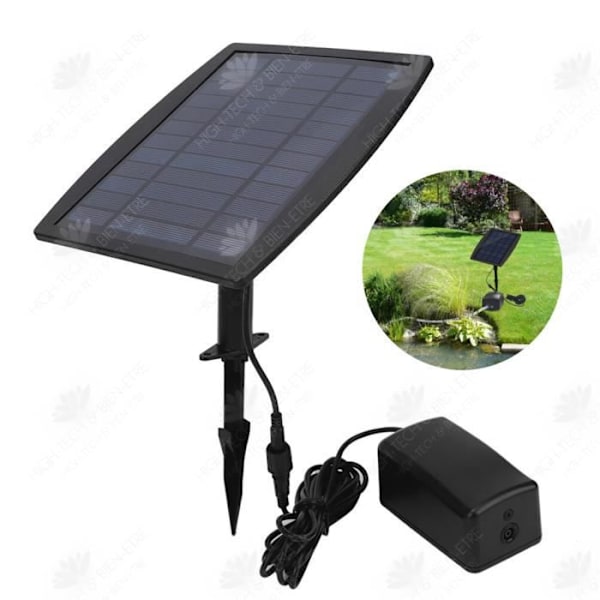 Ulkoilman aurinkopumppu - KORKEAN TEKNIIKAN JA HYVINVOINNIN - 6V/2,5W - Litiumakku 1800mAh - Virta 1L/min - 50dB