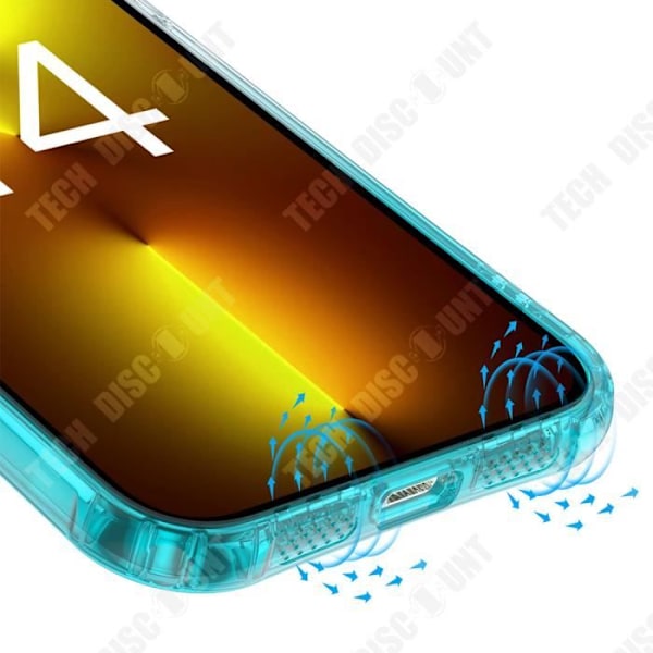 TD® Silikonfodral för iphone14 telefon Hög skyddsnivå Frostat gradient AI fallskydd
