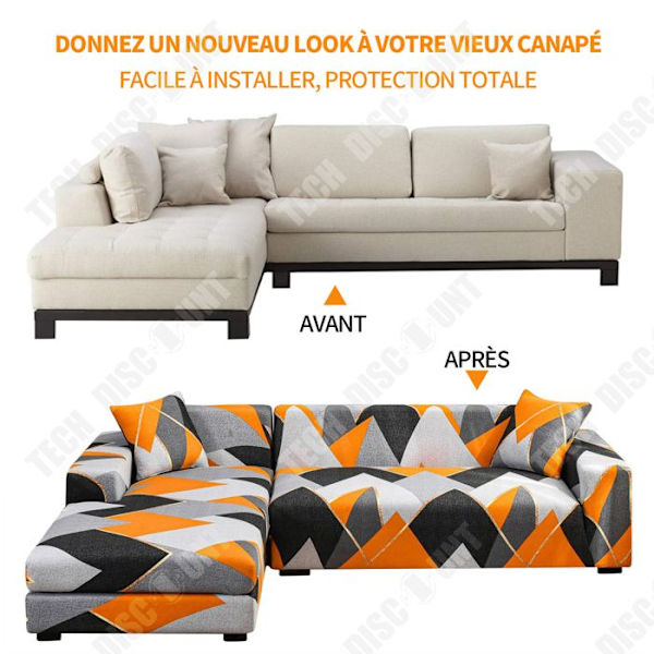 TD Sofa cover polyester fiber cover sofa 3 seats + 2 seats sofa cover corner sofa stretchable L shape