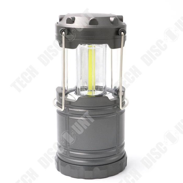 TD® Extra Bright Portable Folding Camping Stretch COB LED Camping Light med ljusgrå handled