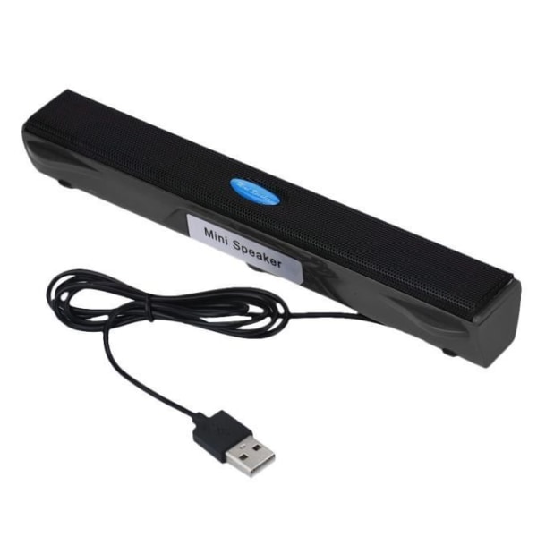 Mini USB-högtalare - Ej specificerad - Svart - Plug-and-play - 1 x USB-port - ABS + strykjärn
