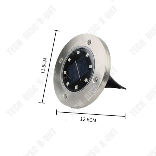 TD® Udesolarlamper 8 stk Pakke med 8 lys Varm LED Havebelysning Energisparende Nedgravningsspotlight Vandtæt Solarlampe