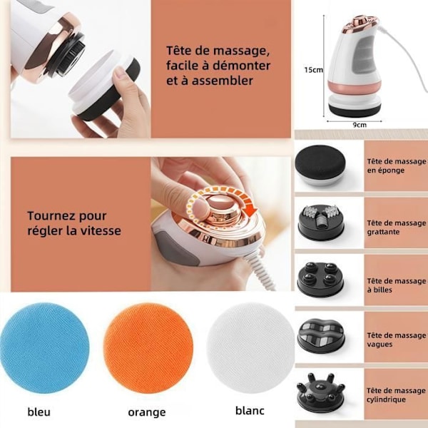 Kraftig vibrationsrör Slimming kroppsmassageapparat infraröd slimmandemaskin Gua Sha maskin Tryck 3 färger av tygöverdrag