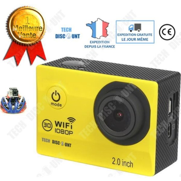 TD® främre vattentät sportkamera Ultra HD-skärm 1080P Wifi Uppladdningsbart batteri 900mAh 4MP kort4-32G Objektiv 120° 30FPS
