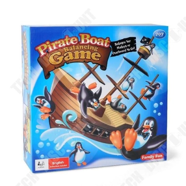 TD® Penguins Pirates Ship Balancing Game - Brädspel - Bordsspel - Toy Barn Vuxen Bar - Skicklighet