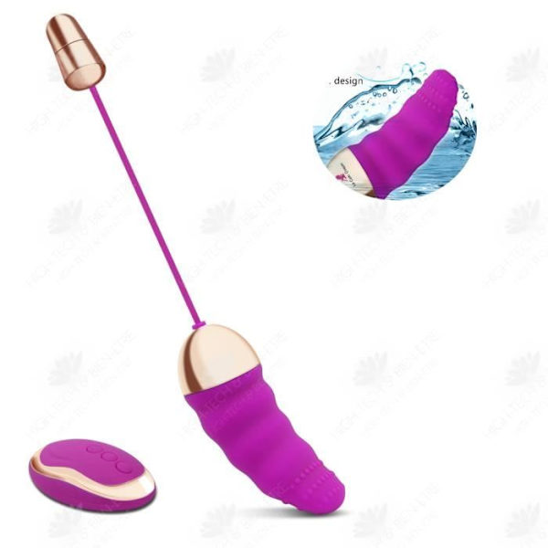 HTBE® Vibrerende massagepind med USB-opladning, trådløs fjernbetjening, vandtæt silikone massagepind, vibrerende pind med 10 frekvenser
