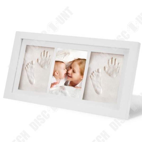 TD® Fotoram Baby Footprint Trä Plast Presenter Memorera Baby Memories Ram Heminredning för nyfödda Baby Room