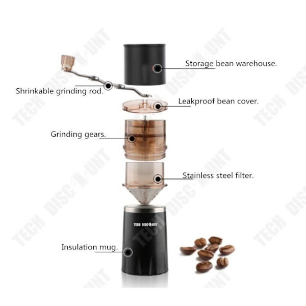 TD® bärbar kaffebryggare med matinfusionsanordning varmisolerad flaska temugg multifunktions bilkopp