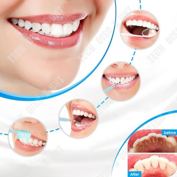 TD® elektrisk tandrengörare 5 justerbara hastigheter Rengöring och borstning 2 i 1 vattentät design för tandvård för hem