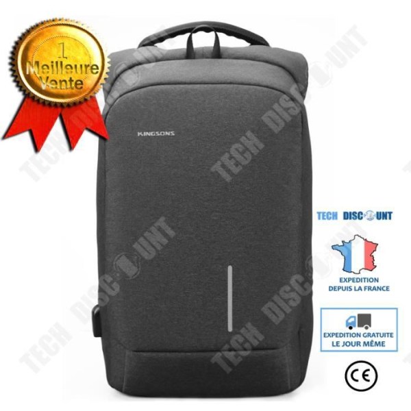 TD® Anti-Theft USB-ryggsäck och laddningsport Regntät mode bärbar dator/surfplatta