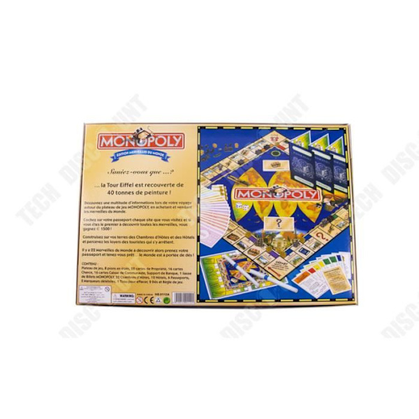 TD® klassiska franska monopolspel kortspel färg box färg
