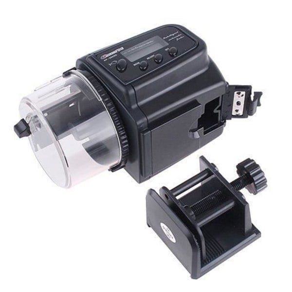 Madautomat - LCC® - Akvarier - LCD-timer - Antiklods - Sort Svart