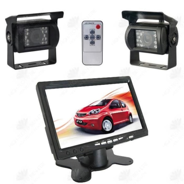 HTBE® 7-tums infraröd display mörkerseende bilkamera trådlös övervakning omvänd bild bakåtsiktssystem