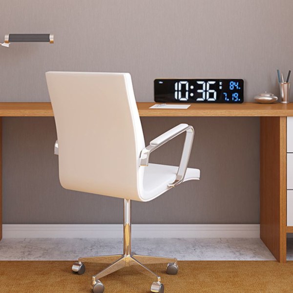 Elektronisk väckarklocka - TD® - Plug-in modell - Ljuskänslig - Modern design - Grå