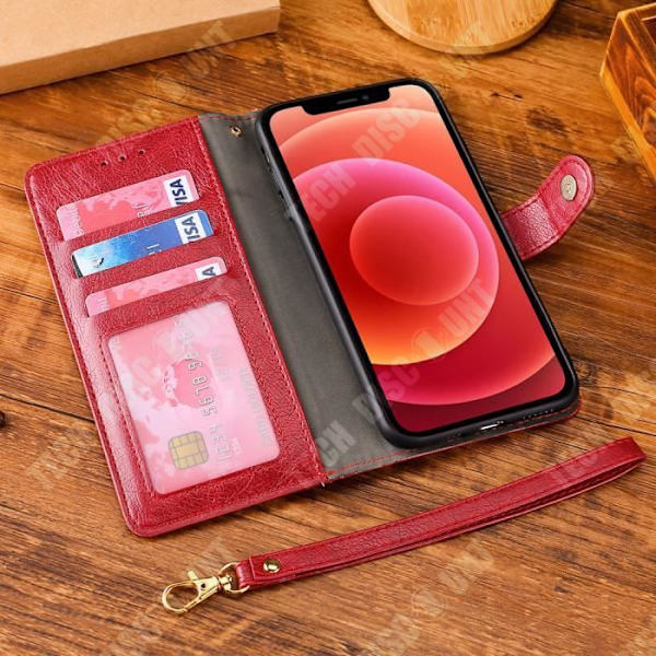 TD® Puhelintuki Sopii iPhone 11:lle lyhyellä nauhalla Useita korttipaikkoja Turvallinen magneettipainike