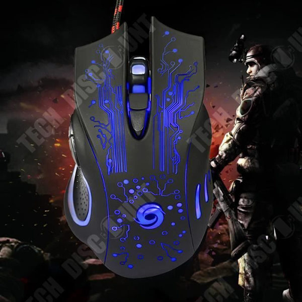 TD® Gaming Mus USB 6 Knapper LED Optisk Professionel Pro Gamer Udstyr Bærbar PC Justerbar og Tilpasselig RGB Lysstyrke