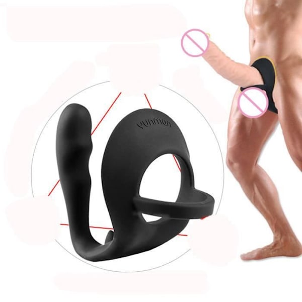 Massager Anal - @zo510 - Silikone Vandtæt - Prostatastimulation - Sort Farve - 135g Svart