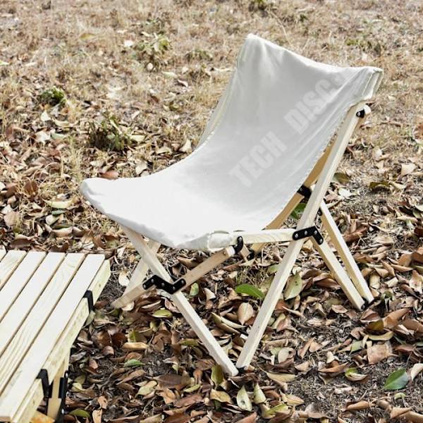 TD® Utomhus bärbar trä hopfällbar stol fiske canvas stol camping pall resa fritid skiss stol