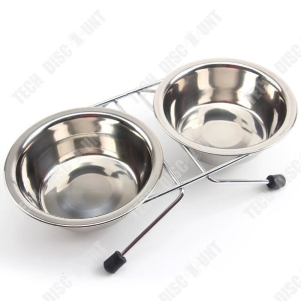 TD® 2 skåle anti-glutton hund skridsikre metal støtte langsom føde rustfrit stål hævet maddispenser anim
