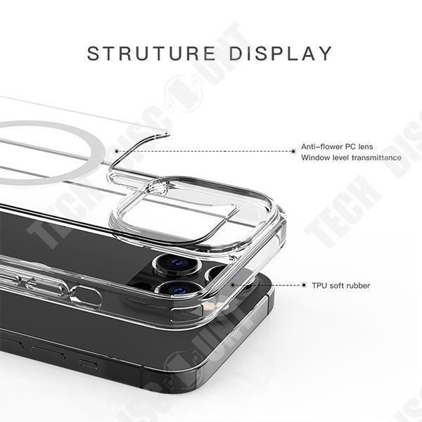 TD® Mobiltelefonfodral för Apple 13 krockkuddefodral trådlös laddning animation transparent magnetiskt sugfodral