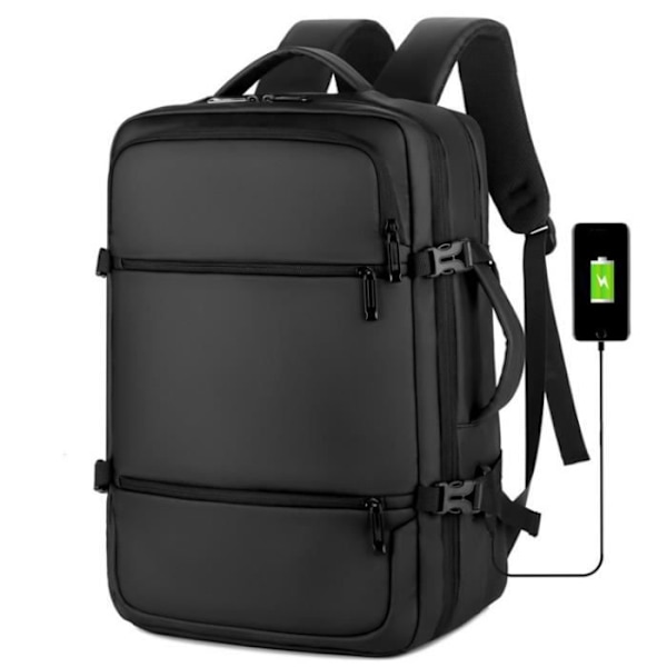 TD® 32*16*46cm kannettava olkalaukku, ulkoinen USB-latausportti, vedenpitävä ja kulutuskestävä