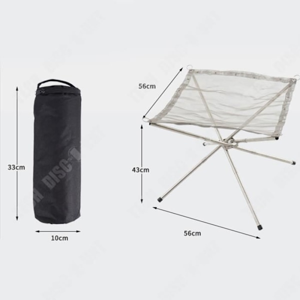 TD® Utomhuscamping hopfällbar vedgrillspis Utomhuspicknicktillbehör BBQ-utrustning Bärbar hopfällbar spis
