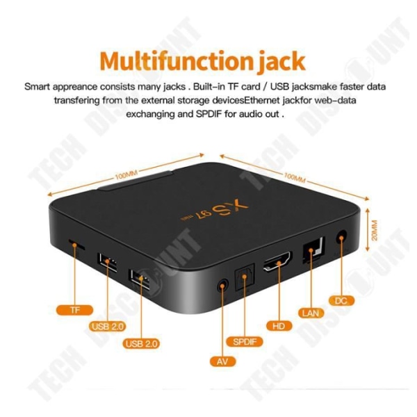 TD® Set-top box android11 ​​​​TV box S905W2 dubbelband 5Gwifi Android box flerspråkig multifunktionsinställning nätverksuttag stabil hastighet