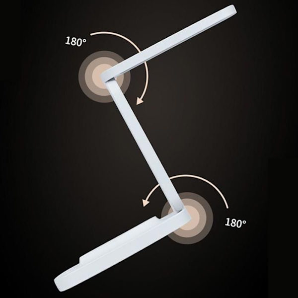 TD® LED-bordslampa 1200 mah USB Uppladdningsbar Vikbar för förvaring