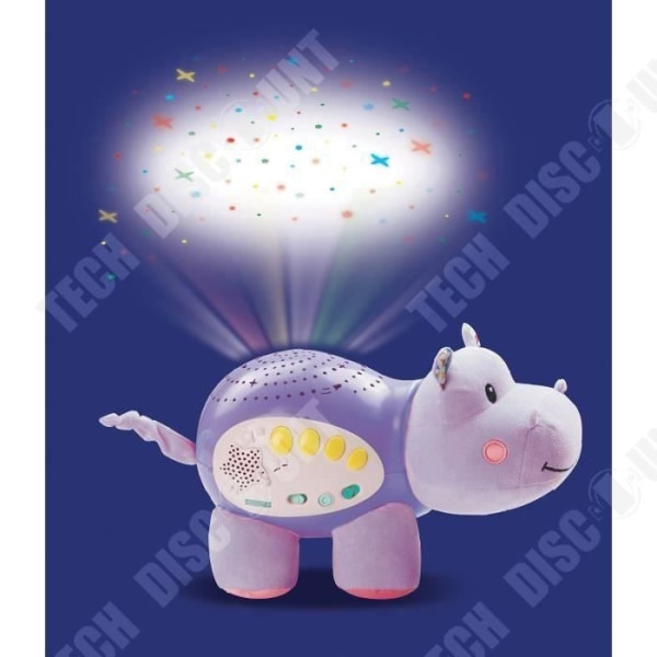 TD® Baby Hippo Sleeper, Baby Lugnande docka, Fridfull sömn, Projektor, Baby Sovleksak, Projektionslampa