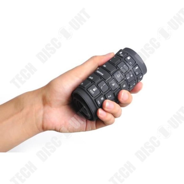 Bluetooth-tangentbord QWERT TD® Universell 108 tangenter IP67 USB Bluetooth 3.0 300 mAh 360x105x8 mm Flekibelt och vattentåligt silikon