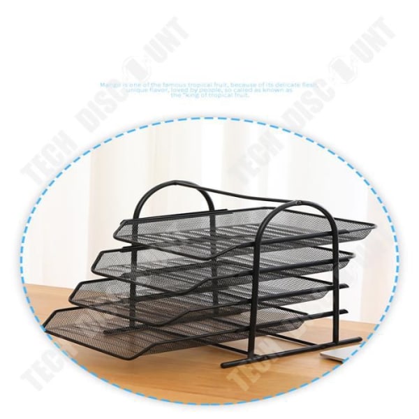 TD® Mesh Filställ Fyrlagers Trelagers Filfack Lagringsram Lagringsställ Ge