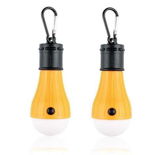 TD® Set med 2 Möbelbelysningslampor - LED-lampa hängande ljus - Camping Portabelt tält Fiskelampa Lykta Gul